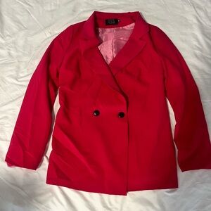 Pepe Runa Women's Blazer Pink Oversized XS